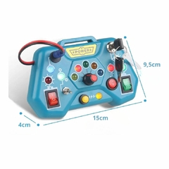 BRINQUEDO MONTESSORI CONTROLE BUZY BOARD COM LED - AZUL - comprar online