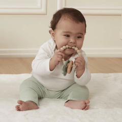 BUBA - MORDEDOR EM SILICONE E BAMBU ELEFANTE ROSA - Mamu Kids Store