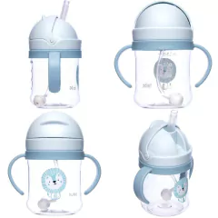 BUBA - COPO COM CANUDO E DISPOSITIVO 250ML - LEÃOZINHO - Mamu Kids Store