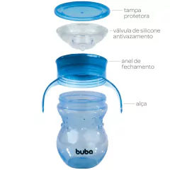 BUBA - COPO DE TREINAMENTO 360 COM ALÇA 250 ML AZUL na internet