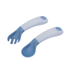 BUBA - KIT 2 TALHERES DE TREINAMENTO COM CABO ANATÔMICO - AZUL na internet