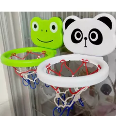 BRINQUEDO DE BANHO COM VENTOSA CESTA DE BASQUETE PANDA COM 3 BOLAS - Mamu Kids Store