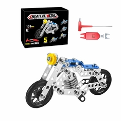 Imagem do QUEBRA-CABEÇA EM METAL 3D 5X1 MOTOCICLETA 139 PEÇAS