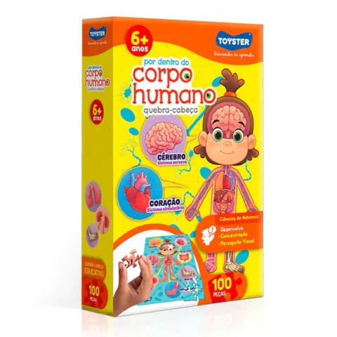 TOYSTER - QUEBRA-CABEÇA EDUCATIVO - POR DENTRO DO CORPO HUMANO - 100 PEÇAS