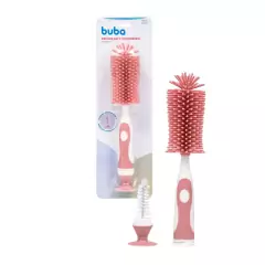BUBA - ESCOVA PARA MAMADEIRA SILICONE ROSA