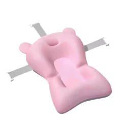 ALMOFADA DE BANHO AJUSTÁVEL E DOBRÁVEL PARA RECÉM-NASCIDO - ROSA