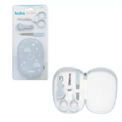BUBA - KIT MANICURE COM ESTOJO 4 ITENS - AZUL