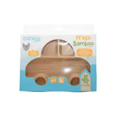 CLINGO - PRATO DE BAMBU COM DIVISÓRIA E VENTOSA - CARRINHO na internet