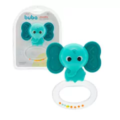 BUBA - CHOCALHO COM MORDEDOR TEXTURIZADO ELEFANTE AZUL na internet