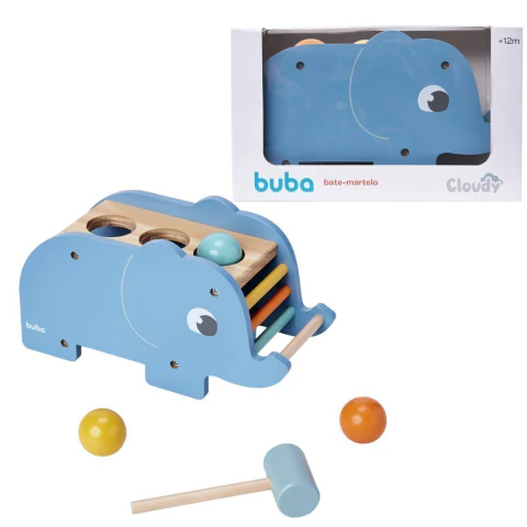 BUBA - BATE-MARTELO CLOUDY ELEFANTINHO COM 3 BOLINHAS