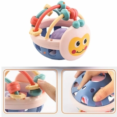 MORDEDOR COM CHOCALHO HAPPY BALL - AZUL - Mamu Kids Store
