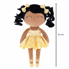 GLOVELEYA - BONECA 35CM BAILARINA AMARELA CACHOS - MORENA - comprar online