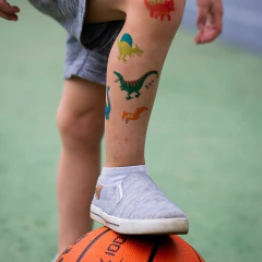 TATUFUN - KIT FESTA DINO T-REX TATUAGEM TEMPORÁRIA INFANTIL - Mamu Kids Store