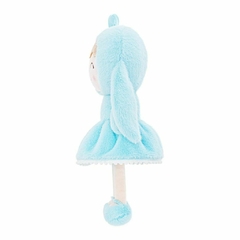GLOVELEYA - KIT PÁSCOA BONECA COELHA E CHAVEIRO + BRINDE - AZUL - Mamu Kids Store