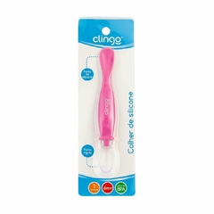 CLINGO - COLHER DE SILICONE PONTA DUPLA COLORS ROSA na internet