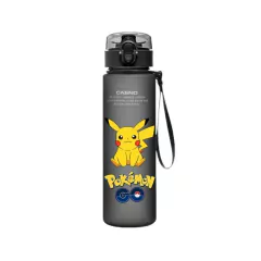 GARRAFA COM ALÇA DE TECIDO POKEMON PIKACHU 560ML - PRETA