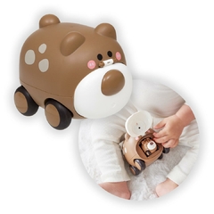 BUBA - CARRINHO DE FRICÇÃO ANIMAL COM FILHOTE MARROM - Mamu Kids Store