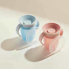 BUBA - COPO DE TREINAMENTO 360 COM ALÇA 210ML - AZUL - Mamu Kids Store