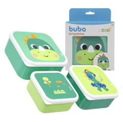 BUBA - KIT 3 POTINHOS BUBA ZOO DINO