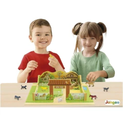JUNGES - SÍTIO FELIZ COM ANIMAIS EM MADEIRA PLAYSET - loja online