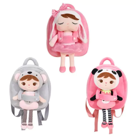 METOO DOLL - MOCHILA COM BONECA 30CM ANIMAIS DA FLORESTA