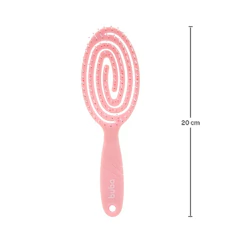 BUBA - ESCOVA DE CABELO COM BASE ESPIRAL MALEÁVEL ROSA - comprar online
