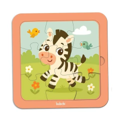 BABEBI - QUEBRA-CABECAS 09 PECAS ANIMAIS - ZEBRA - Mamu Kids Store