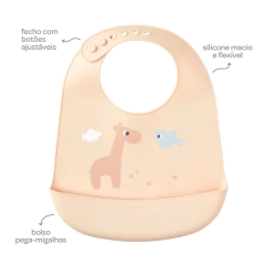 BUBA - BABADOR DE SILICONE COM PEGA-MIGALHAS CLOUDY - BEGE na internet