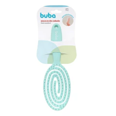 BUBA - ESCOVA DE CABELO COM BASE ESPIRAL MALEÁVEL VERDE