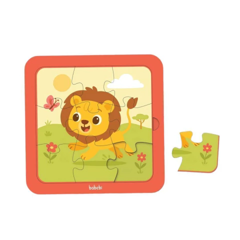 BABEBI - QUEBRA-CABEÇAS 09 PEÇAS ANIMAIS - LEÃO