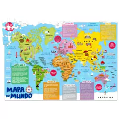 TOYSTER - QUEBRA-CABEÇA EDUCATIVO - MAPA DO MUNDO - 200 PEÇAS na internet