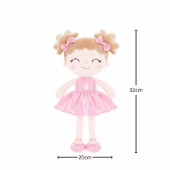 GLOVELEYA - BONECA 30CM SPRING LAÇOS LOIRA GLITTER - ROSA - comprar online