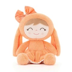 GLOVELEYA - BONECA 30CM SPRING PELÚCIA COELHA - LARANJA - Mamu Kids Store