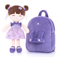 GLOVELEYA - MOCHILA COM BONECA ORIENTAL - ROXA - comprar online