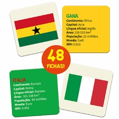 TOYSTER - JOGO EDUCATIVO - PAÍSES E SUAS BANDEIRAS - Mamu Kids Store