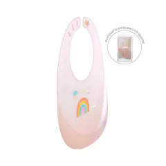 BUBA - BABADOR EM SILICONE COM PEGA-MIGALHAS E ESTOJO ARCO-ÍRIS - Mamu Kids Store