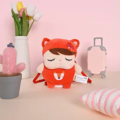 METOO DOLL - BOLSA COM ALÇA MINI 20CM ANGELA FLORESTA RAPOSA COM CAIXA