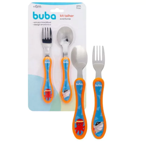 BUBA - KIT 2 TALHERES AVENTURAS PIRATA