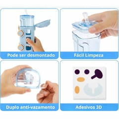 GARRAFA COM TRAVA ANTIVAZAMENTO 2X1 VIRA CARRINHO 500ML - AZUL na internet