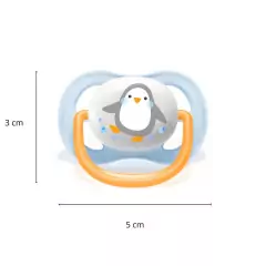 AVENT - CHUPETA ULTRA AIR ANIMAIS PINGUIM AZUL 0M+ - Mamu Kids Store