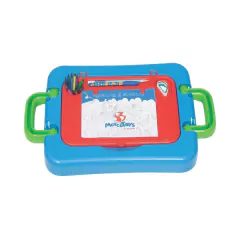 MERCOTOYS - MESINHA DE DESENHO MULTIUSO COM LAPÍS DE COR - AZUL - Mamu Kids Store