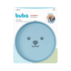 BUBA - PRATINHO EM SILICONE COM VENTOSA GUMY - AZUL
