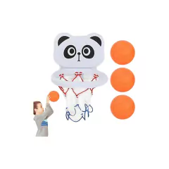 Imagem do BRINQUEDO DE BANHO COM VENTOSA CESTA DE BASQUETE PANDA COM 3 BOLAS