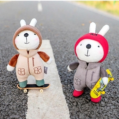 Imagem do METOO DOLL - KIT COM 3 MINI PELÚCIA COELHO 17CM COM CAIXA DECORATIVA