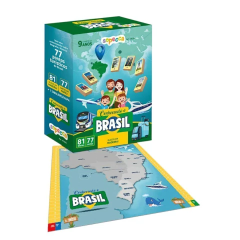 SOPECCA - CONHECENDO O BRASIL JOGO DE TABULEIRO COM MAPA DO BRASIL