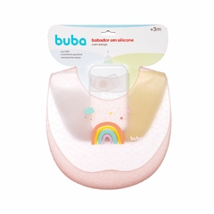 BUBA - BABADOR EM SILICONE COM PEGA-MIGALHAS E ESTOJO ARCO-ÍRIS