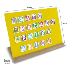 NIG - JOGO DIDÁTICO EM MADEIRA ALFABETO MAGNÉTICO +4 ANOS - comprar online