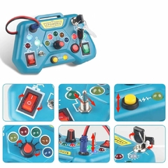 BRINQUEDO MONTESSORI CONTROLE BUZY BOARD COM LED - AZUL na internet