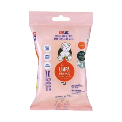 LIKLUC - LIMPA MAMA LENÇOS UMEDECIDOS PARA SEIOS