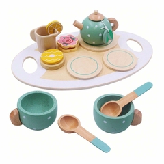 KIT DE COZINHA DE MADEIRA CHÁ DA TARDE 15 PEÇAS - comprar online